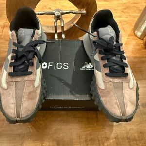 New Balance x FIGS Suede Sneakers - Brown and Gray